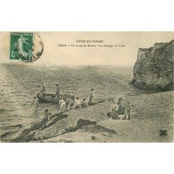 METIERS DE LA MER. Un coup de senne, le Halage du Filet par des Pêcheurs 1909