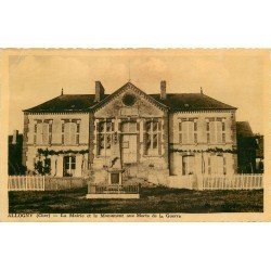 18 ALLOGNY. Mairie et Monument aux Morts 1947