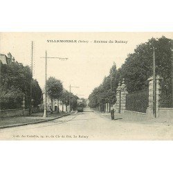 93 VILLEMOMBLE. Tramway électrique sur l'Avenue de Raincy