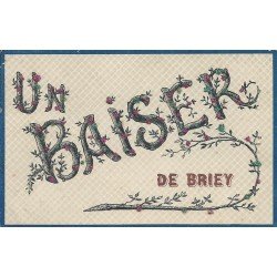 54 BRIEY. Un Baiser avec ajoutis de brillants coloriés 1906