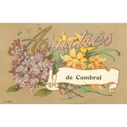 59 CAMBRAI. Amitiés avec bouquet de Fleurs 1923