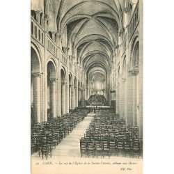 carte postale ancienne 14 CAEN. Top Promotion. Nef Eglise Sainte-Trinité Abbaye aux Dames