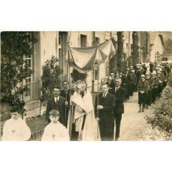 77 SAMOIS SUR SEINE. Une Procession religieuse 1933. Photo carte postale ancienne