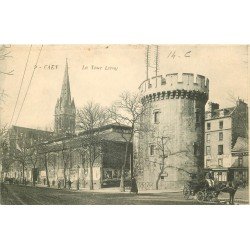 carte postale ancienne 14 CAEN. La Tour Leroy et Fiacre
