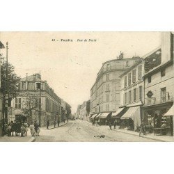 93 PANTIN. Café Tabac rue de Paris et la Fabrique de vinaigres 1925