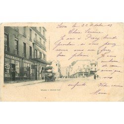 92 SEVRES. Pharmacie et attelage sur Grande Rue 1903