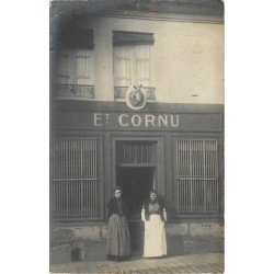 PARIS XI° Boucherie Hippophagique Cornu 85 rue des Boulets. Photo carte postale vers 1906