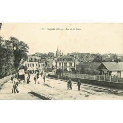 61 LAIGLE ou L'AIGLE. Hôtel du Chemin de Fer rue de la Gare 1916