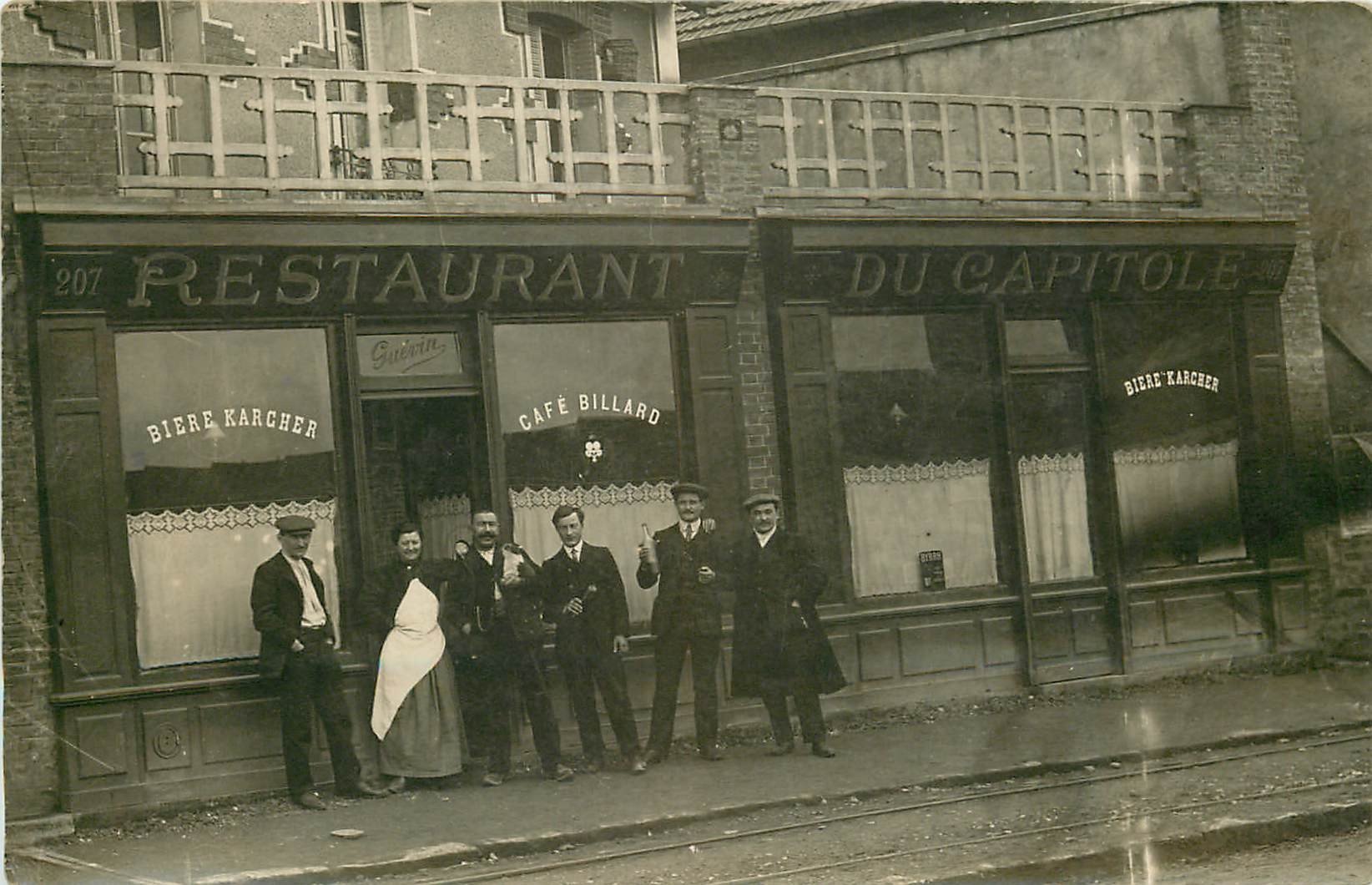 CANADA. Restaurant du Capitole au 207 rue Lindsay à Drummondville. Photo carte postale ancienne Maison Guevin