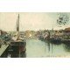 carte postale ancienne 14 CAEN. Top Promotion. Le Port 1906 Navires et Bateaux de Pêche