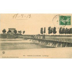 71 VERDUN-SUR-LE-DOUBS. Animation sur le Barrage 1913