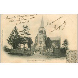 carte postale ancienne 02 SAINT-RICHAUMONT. L'Eglise animée 1905