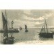 17 ÎLE DE RE. La Flotte entrée de Barques de Pêcheurs à Marée montante 1905