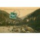 06 SAINT-SAUVEUR-SUR-TINEE. Le Village. Carte postale ancienne toilée 1911