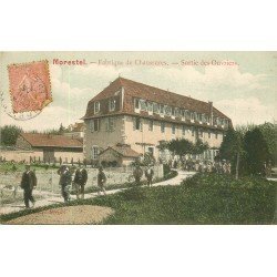 WW 38 MORESTEL. Sortie des Ouvriers de la Fabrique de Chaussures 1906