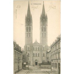 carte postale ancienne 14 CAEN. Top Promotion l'Abbaye aux Hommes 1903 carte vierge verso