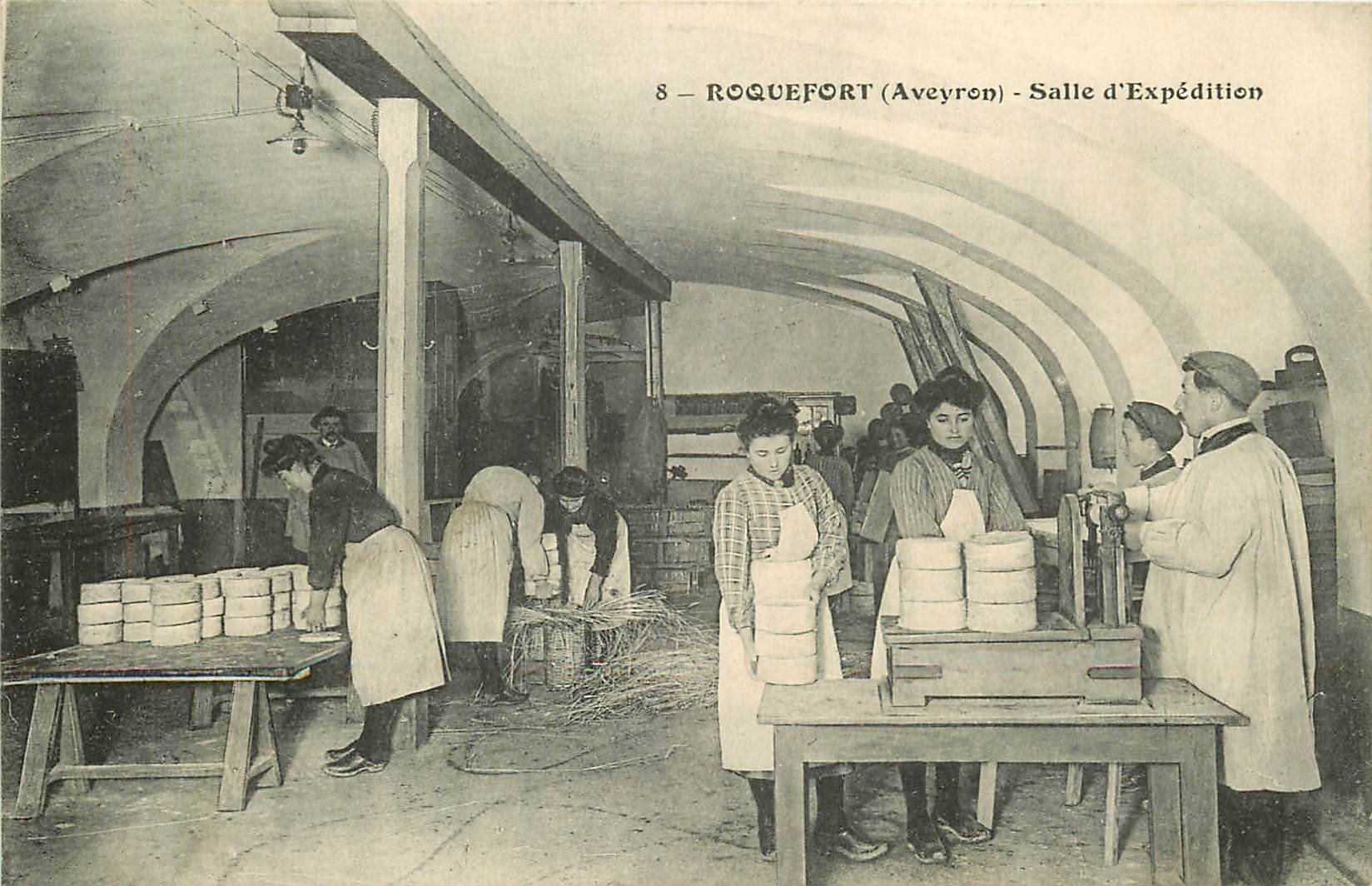 WW 12 ROQUEFORT. Salle d'Expédition des Fromages. Vieux métiers 1911
