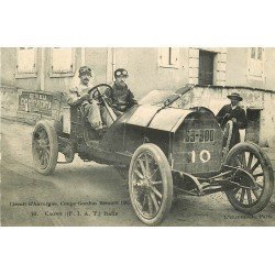 63 CIRCUIT D'AUVERGNE. L'Italien Cagno à la Coupe Gordon Bennett en 1906 voiture de course