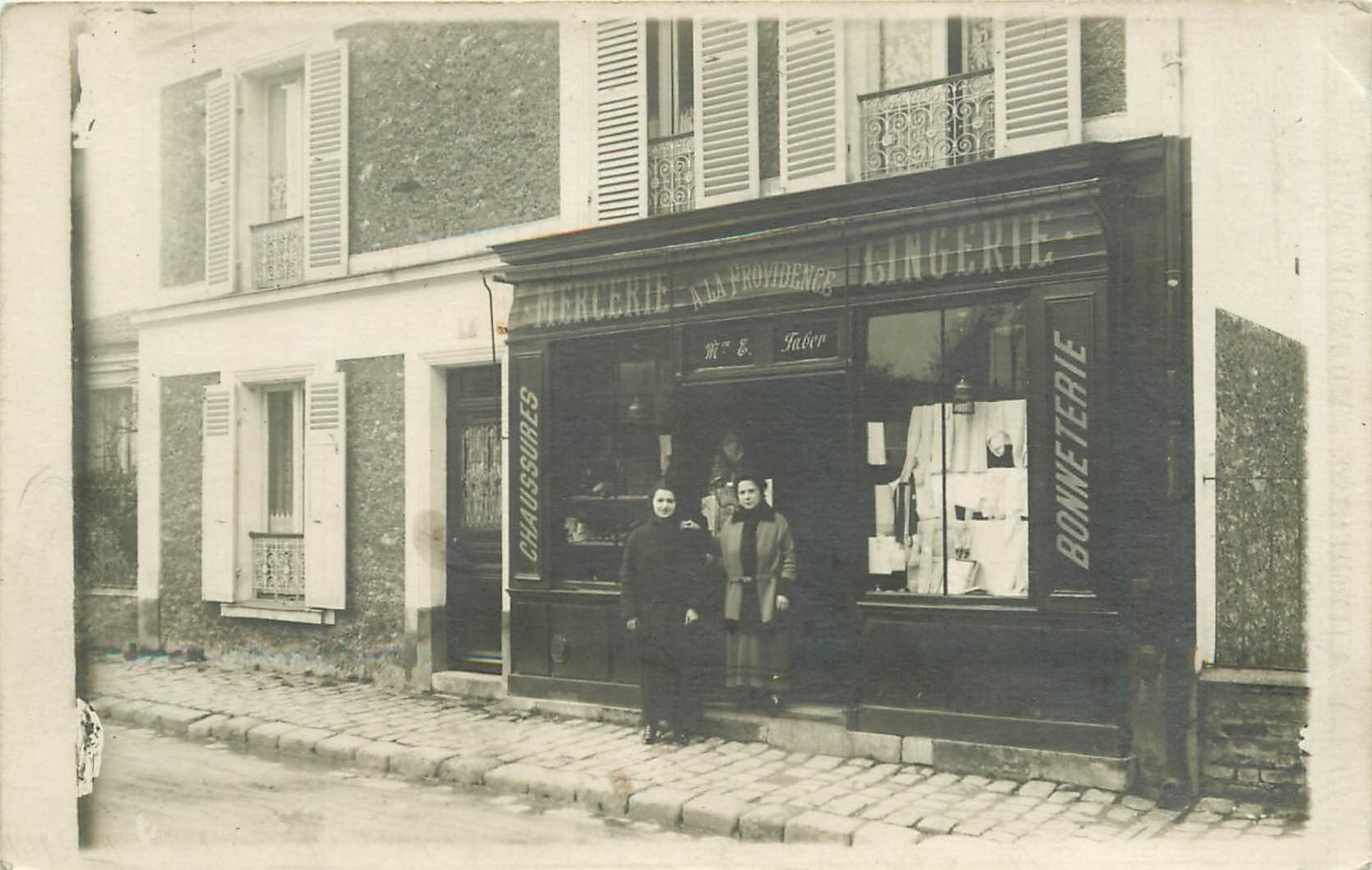 PARIS 02. Mercerie Faber 34 rue du Beauregard. Photo carte postale ancienne et rare