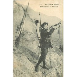 WW 38 CHASSEURS ALPINS. Appel suprême au Drapeau par Clairon 1918