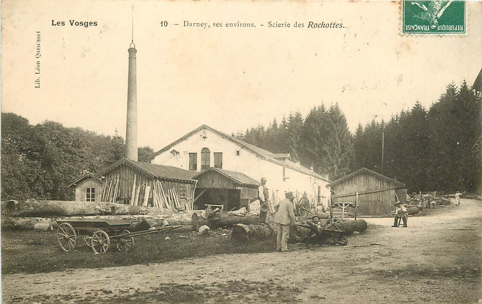 WW 88 DARNEY. La Scierie des Rochottes avec ses employés 1908
