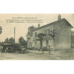 WW 54 PONT DE MONZE. Café Restaurant " Aux Pêcheurs tranquilles " voiture et camion anciens