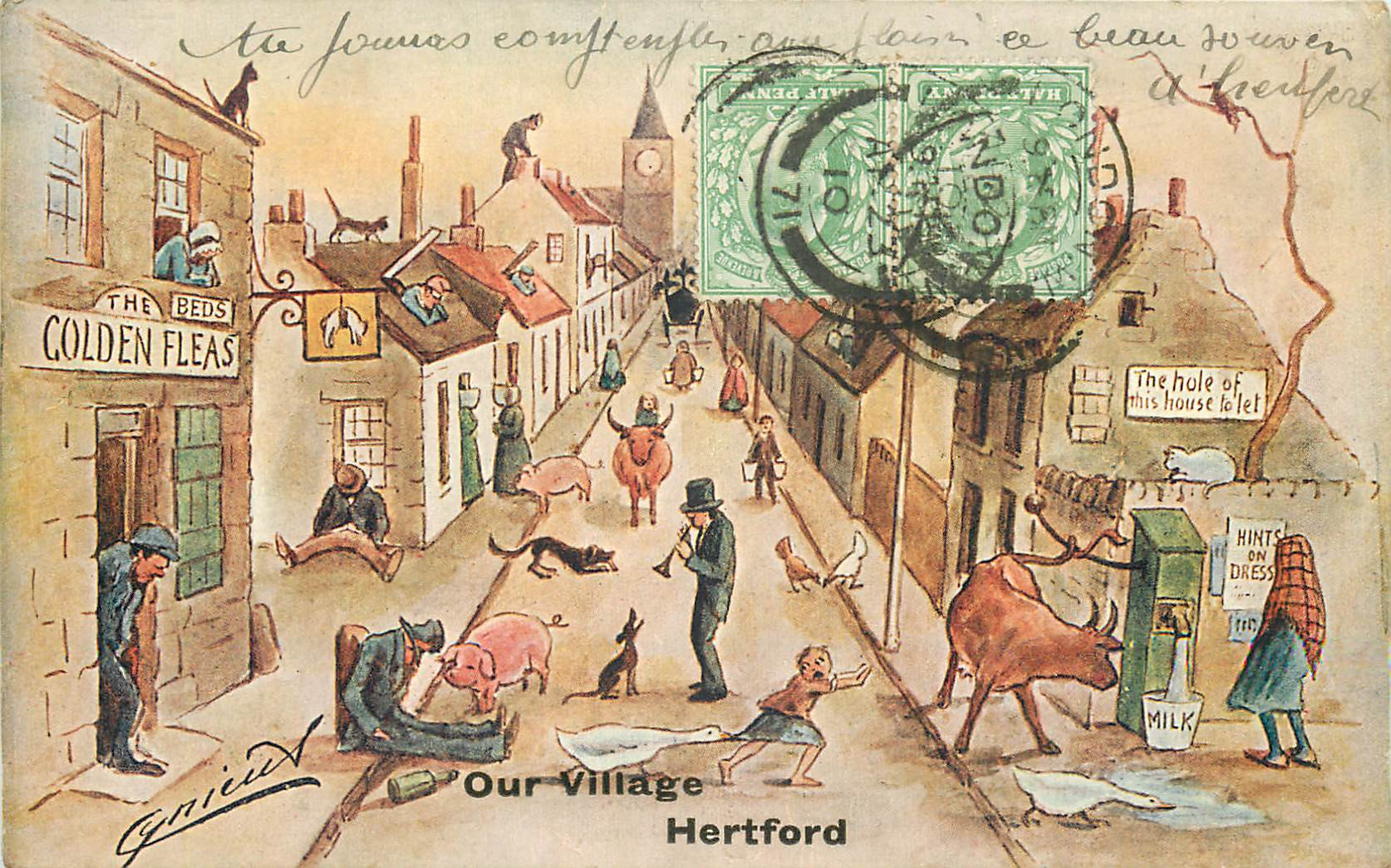 WW HERTFORD. Our Village par Cynieux en 1910