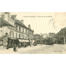 WW 93 LIVRY-GARGAN. Train Tramway Place de la Fontaine