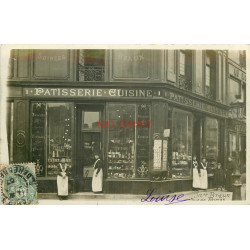 WW PARIS 06. Pâtisserie Braun 1 rue de Sèvres et Place de la Croix-Rouge. Photo Carte postale 1907