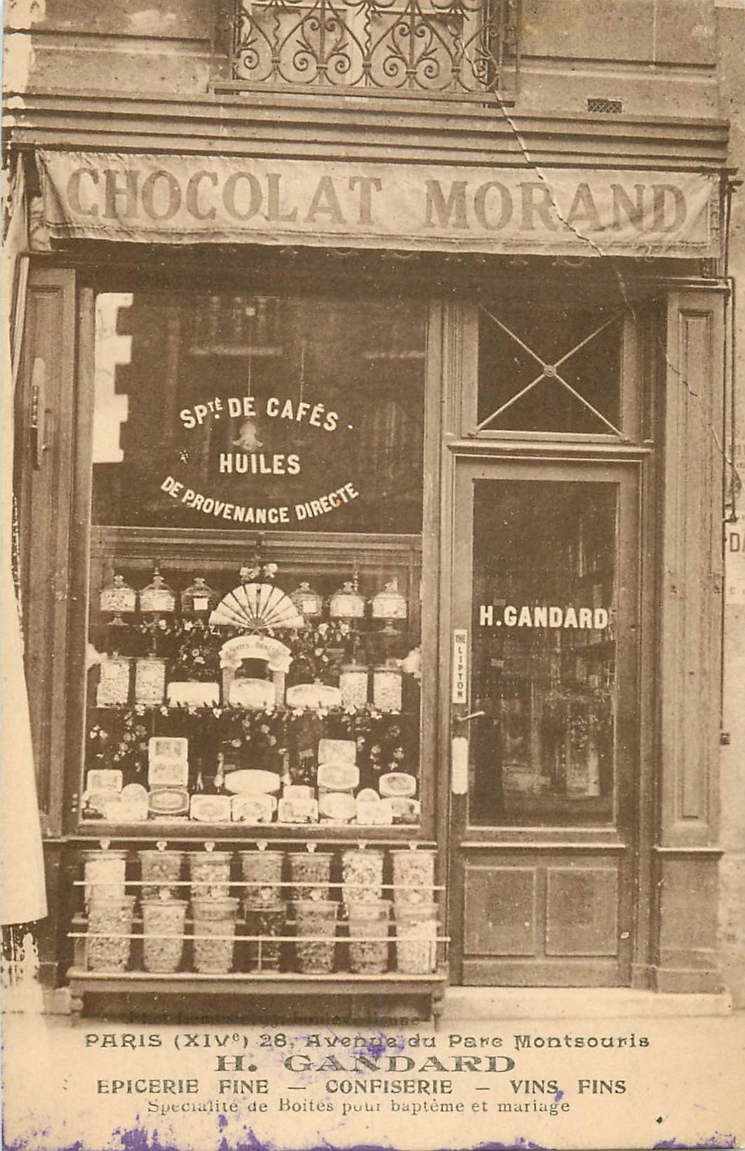WW PARIS 14. Epicerie Confiserie Gandard au 28 Avenue du Parc Montsouris