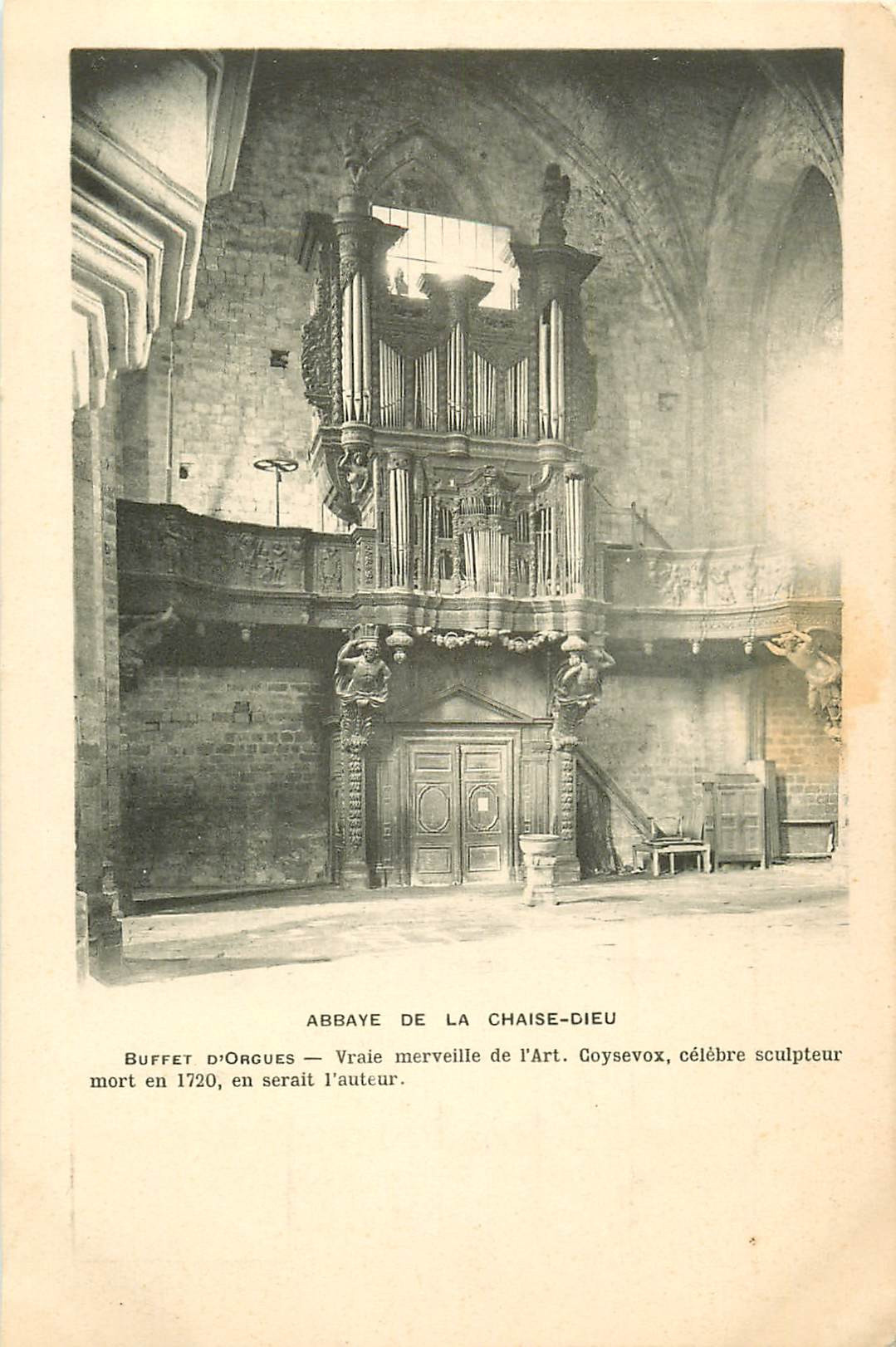 WW 43 ABBAYE DE LA CHAISE DIEU. Buffet d'Orgues vers 1900