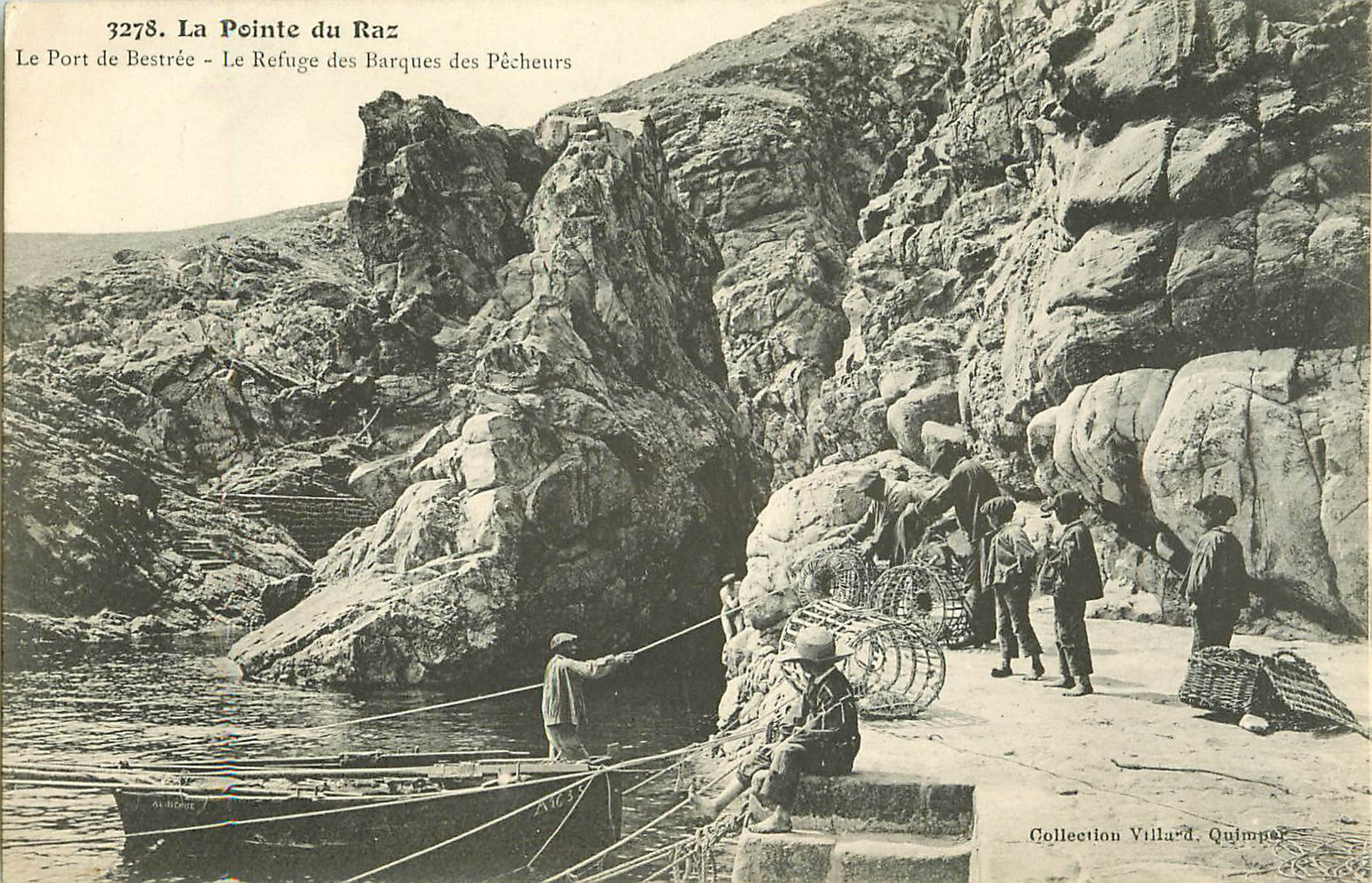 WW 29 LA POINTE DU RAZ. Port de Bestrée refuge des Barques des Pêcheurs d'Homard 1908