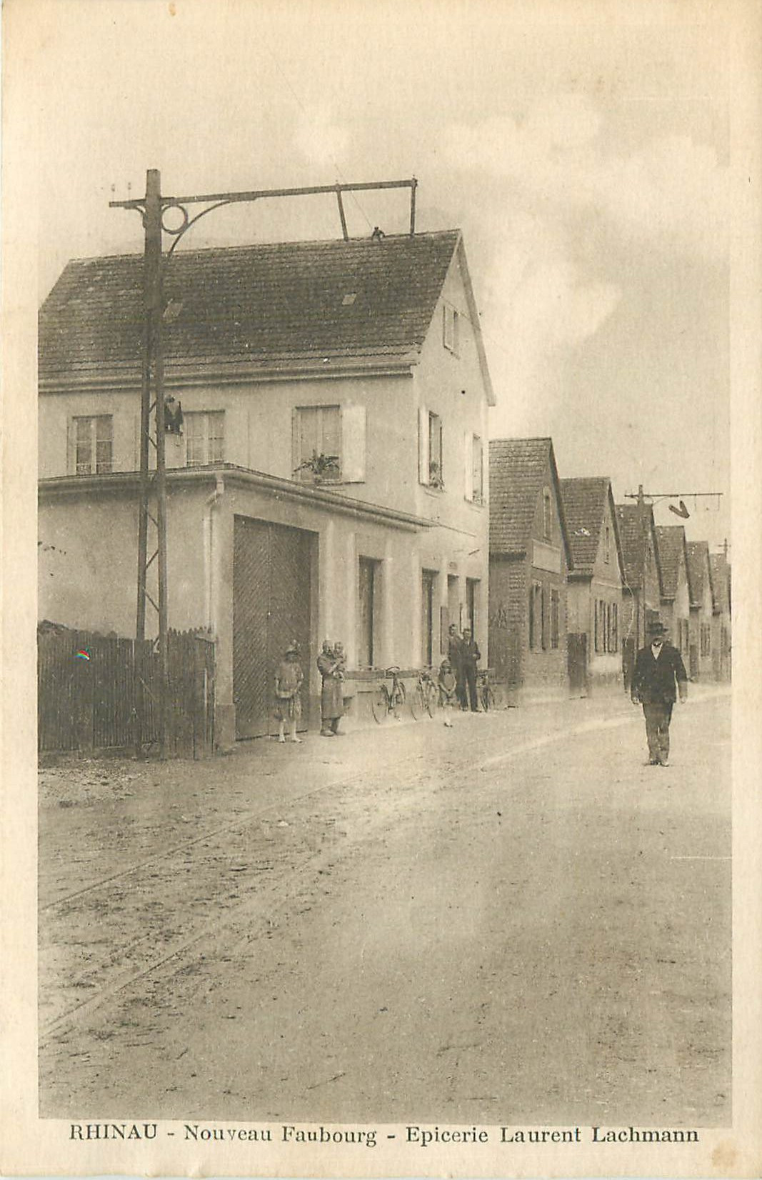 WW 67 RHINAU. Nouveau Faubourg. Epicerie Laurent Lachmann
