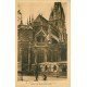 carte postale ancienne 14 CAEN. Top Promotion Abside Eglise Saint-Pierre avec Cycliste