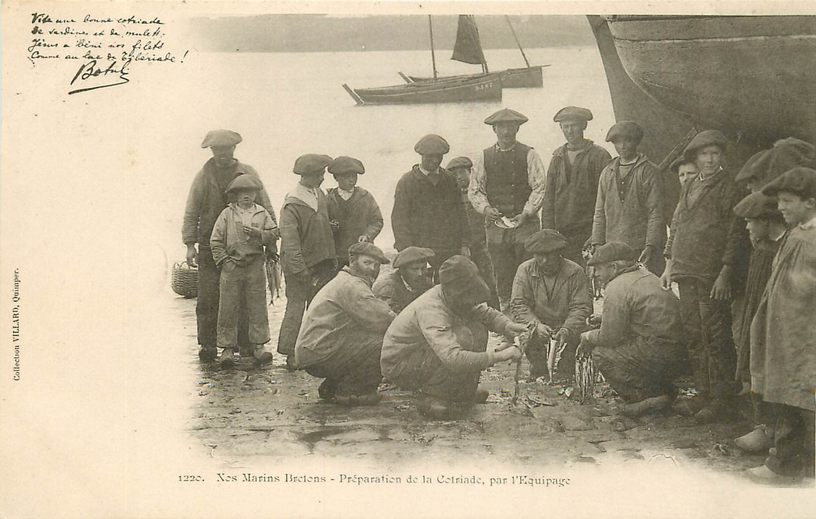 WW 29 Nos Marins Bretons préparation de la Cotriade par l'Equipage vers 1900