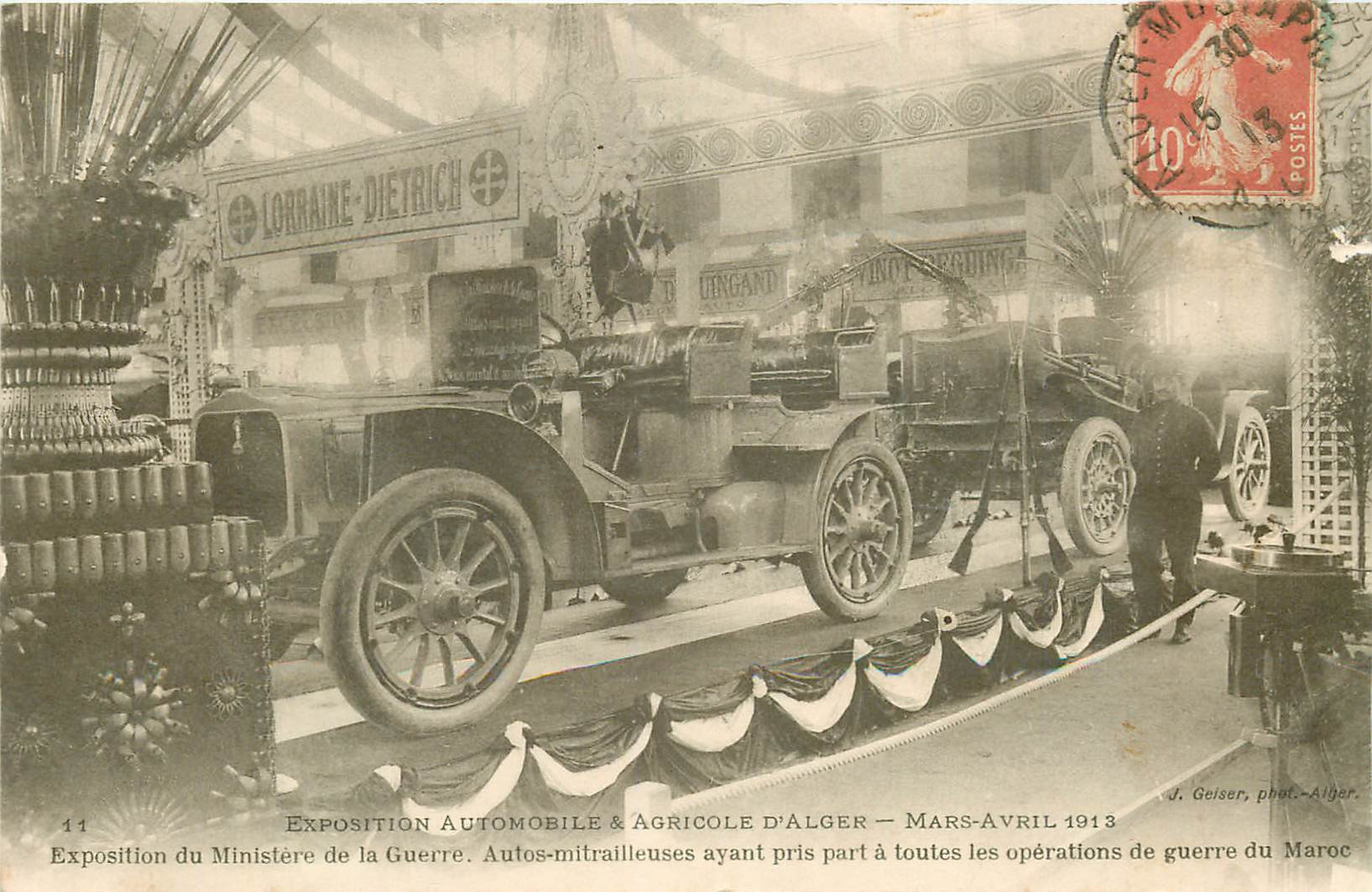 WW ALGER. Exposition Ministre Guerre Automobile & Agricole 1913. Autos-mitrailleuses du Maroc