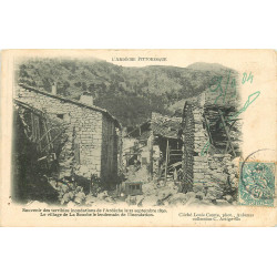 07 LA SOUCHE. Le Village après la terrible inondation de 1890...