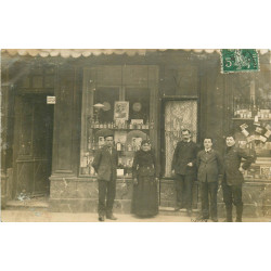 26 MONTELIMAR. Coiffeur Villeneuve. Photo carte postale 1909 rare