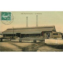 WW 63 PUY-GUILLAUME. La Verrerie 1908. Carte postale ancienne toilée