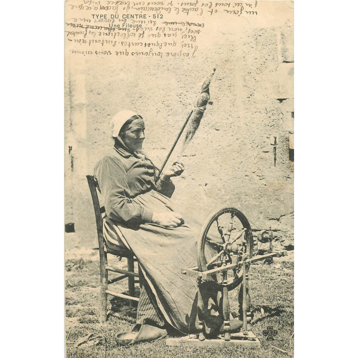 LE LIMOUSIN. Une Fileuse et son Rouet 1903