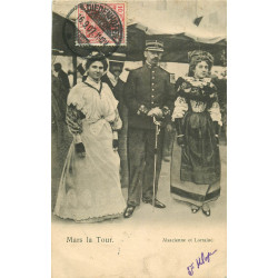 WW ALSACE LORRAINE. Mars la Tour. Jeunes filles et Officier du 79° Régiment 1907