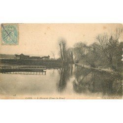 carte postale ancienne 14 CAEN. Top Promotion l'Abreuvoir Cours la Reine 1905 (état moyen)...