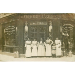 WW PARIS XVI. Crémier Glacier Lefèvre rue de l'Annonciation 1907. Photo carte postale