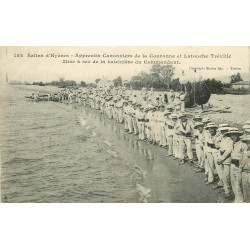83 SALINS D'HYERES. Apprentis Canonniers de la Couronne et Latouche Tréville. Baleinière 1915