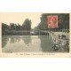 carte postale ancienne 14 CAEN. Top Promotion La Passerelle sur l'Orne et le Grand Cours 1908