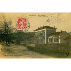 WW 07 MEYSSE. Attelage devant les Ecoles 1910