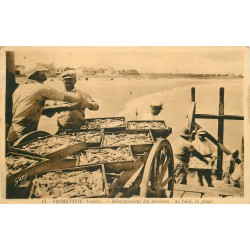 85 FROMENTINE. Débarquement des Sardines sur la Plage vers 1930