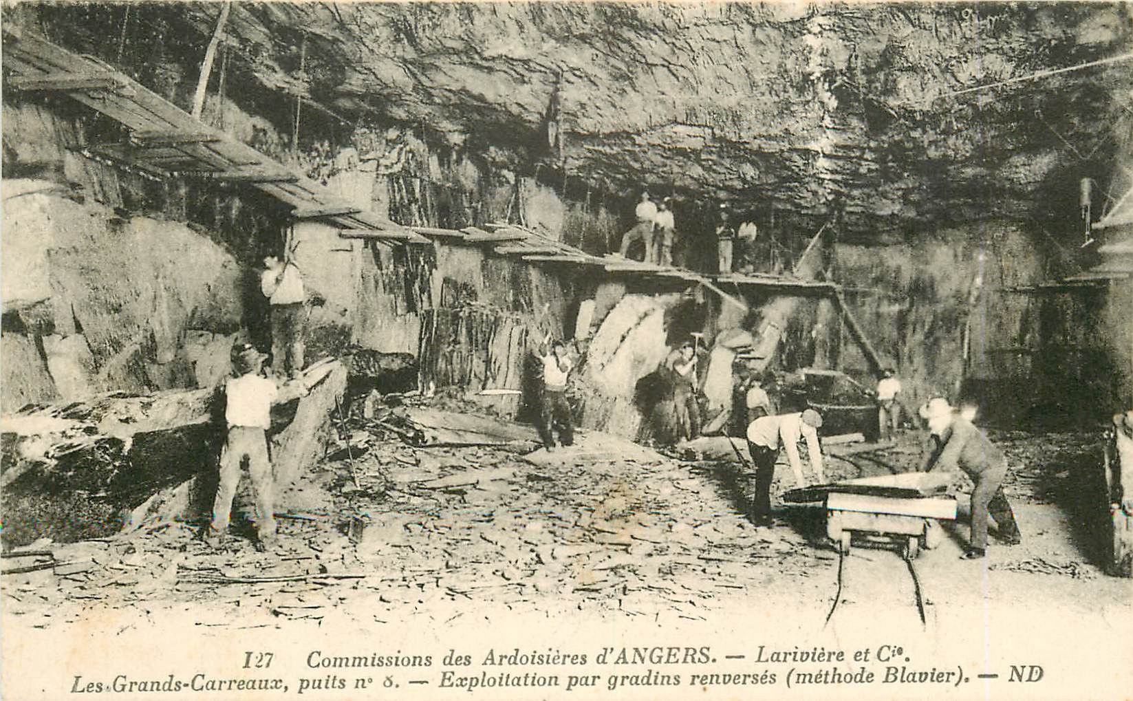 WW 49 ANGERS. Commissions des Ardoisières Larivière Les-Grands-Carreaux