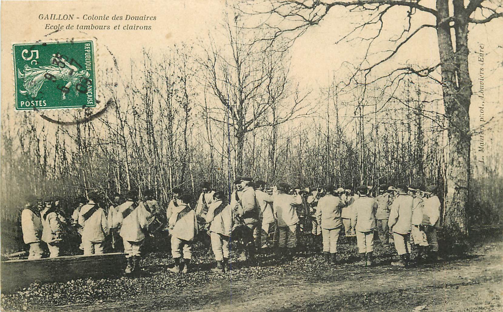WW 27 GAILLON. Colonie Douaires. Ecole Tambours et Clairons 1909
