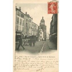 WW 63 RIOM. Militaires devant la Pharmacie rue du Commerce 1907